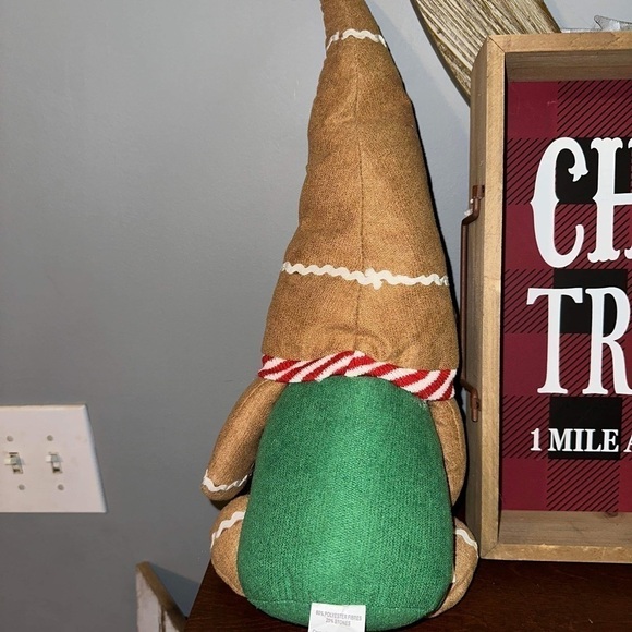 NWT PEPPERMINT SQUARE GINGERBREAD MAN GNOME WITH PEPPERMINT DETAIL - Picture 5 of 9